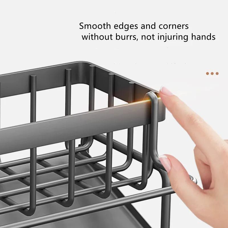 Kitchen Stainless Steel Sink Storage & Organization Rack Kitchen Spice Racks Household Items Shelf Acceesories for Accessories