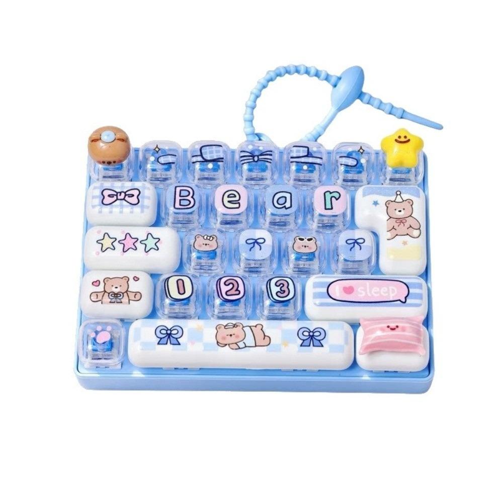 Plastic 26 Key Press Button Toy 26 Key Push Sensory Toy  Bag Ornament