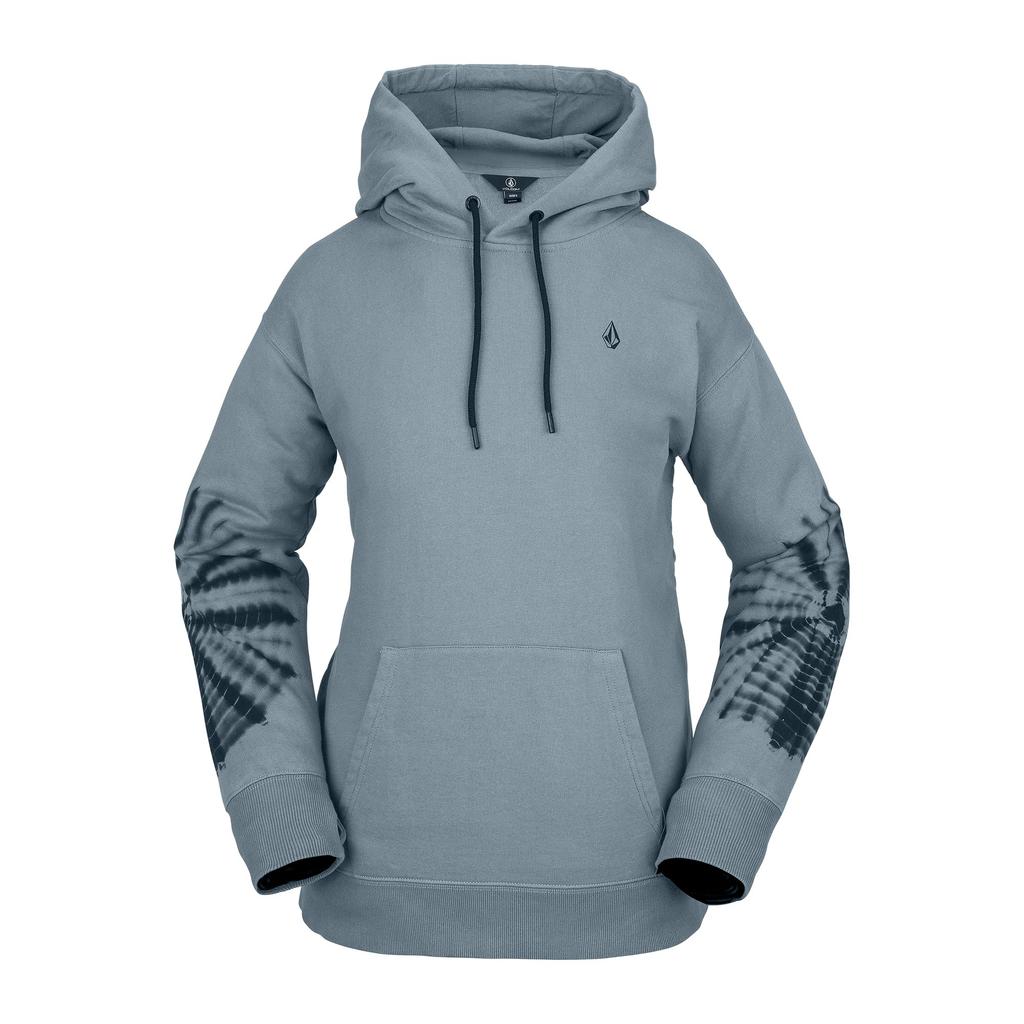 Volcom Thermal Sweatshirt COSTUS with Thumbhole XS Women's (H4152305 / P/O FLEECE) Sleeves, Snowboard, GAH_Green Ash,