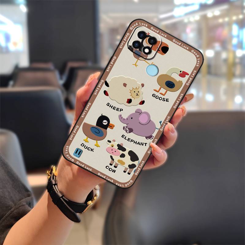 Niedliche stoßfeste Handyhülle für OPPO Realme C21 Cartoon-Hülle TPU Silikon Softcase Wasserdicht Modisches Design Vollständiger Schutz