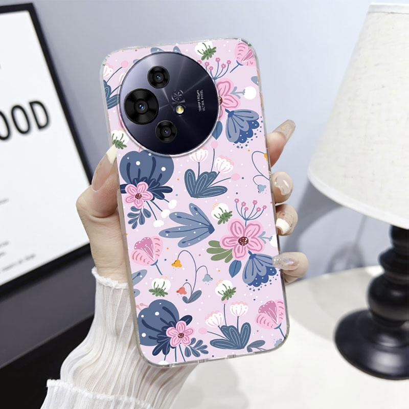 For TCL 50 SE 50 50XE 50XL NxtPaper 5G Case Cover For TCL 505 501 Marble Clear Soft Silicone Phone Case Cartoon Flower Fundas