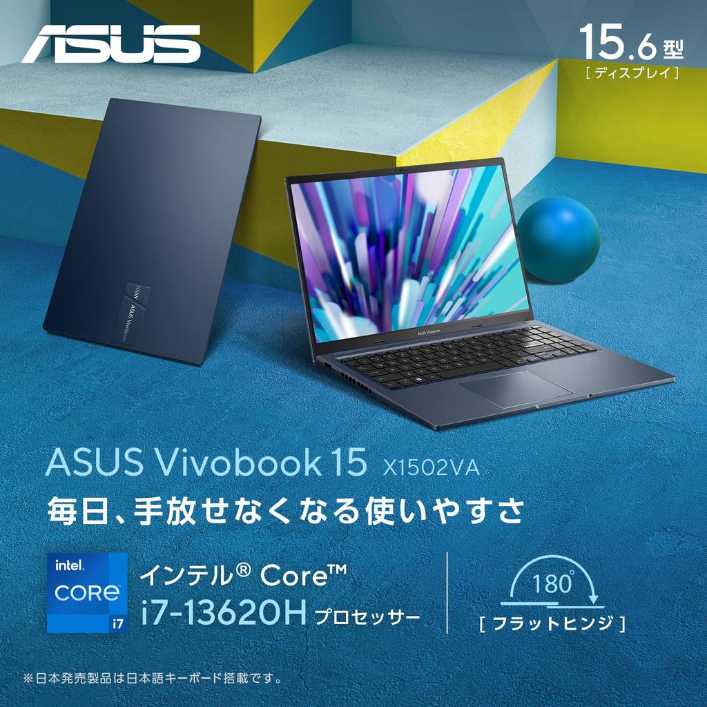 Asus Vivobook 15 X1502VA Intel Core I7 16GB 1TB Windows Run Includes PC Game Pass Quiet Laptop, 15.6-inch, 13620H, Memory, SSD, 11, 8.9-Hour Time,