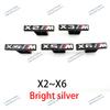 BLS1 For BMW M Power X5 X6 Front Grille Emblem X3 X4 Gloss Black White 3D ABS Logo X2 Performance Badge Auto Car Exterior Accessories