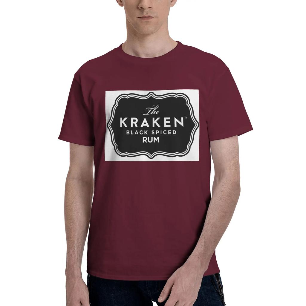 Kraken Rum Men TShirt Plus Size T Shirts Mens Crew Neck Cotton Tees Short Summer Male