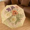 1PC Floral Pattern Umbrella-8-Rib Reinforced Portable Folding Travel Suitable for All Seasons Outdoor Daily Use Is an Ideal Choice  -K0351