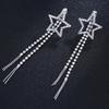 Bean Studs: Retro Five-Pointed Star Korean Tassel Earrings for Women