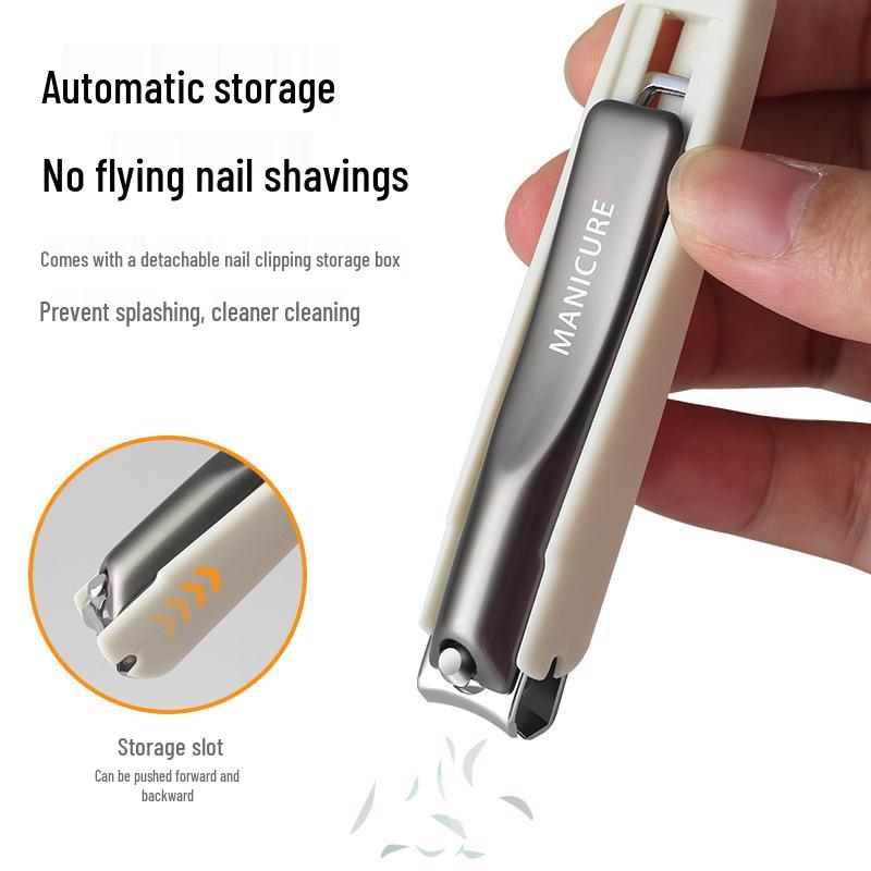 Splash-Proof Metal Nail Clipper Manicure Set - 4 Pieces
