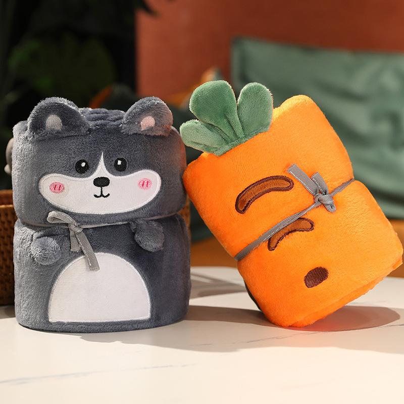 Pătură desene animate din fleece coral pentru animale de companie, flanel, pătură pentru aer condiționat, pătură de vară pentru somn, pătură de acoperire, pătură cadou