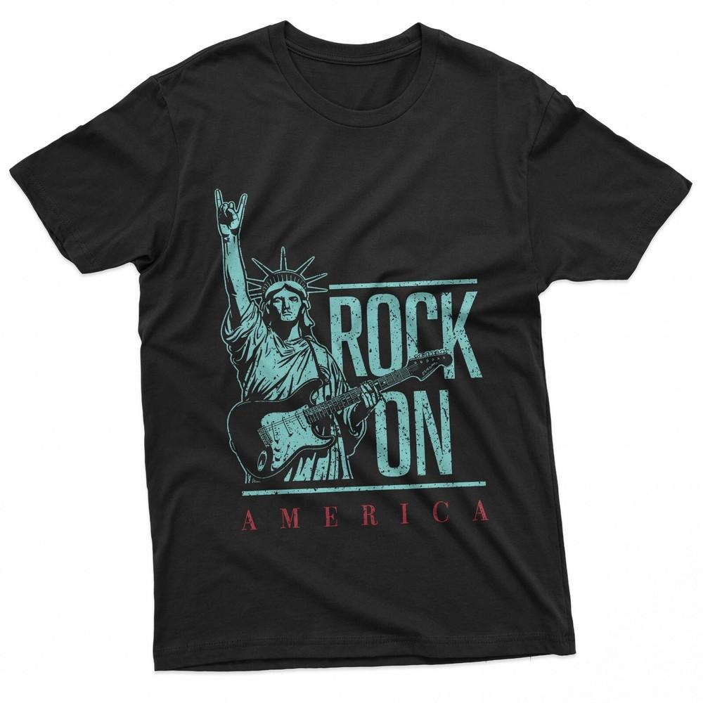 Rock on America 4th of July Vintage Statue Of Liberty TShirt Unisex T-Shirt XXL