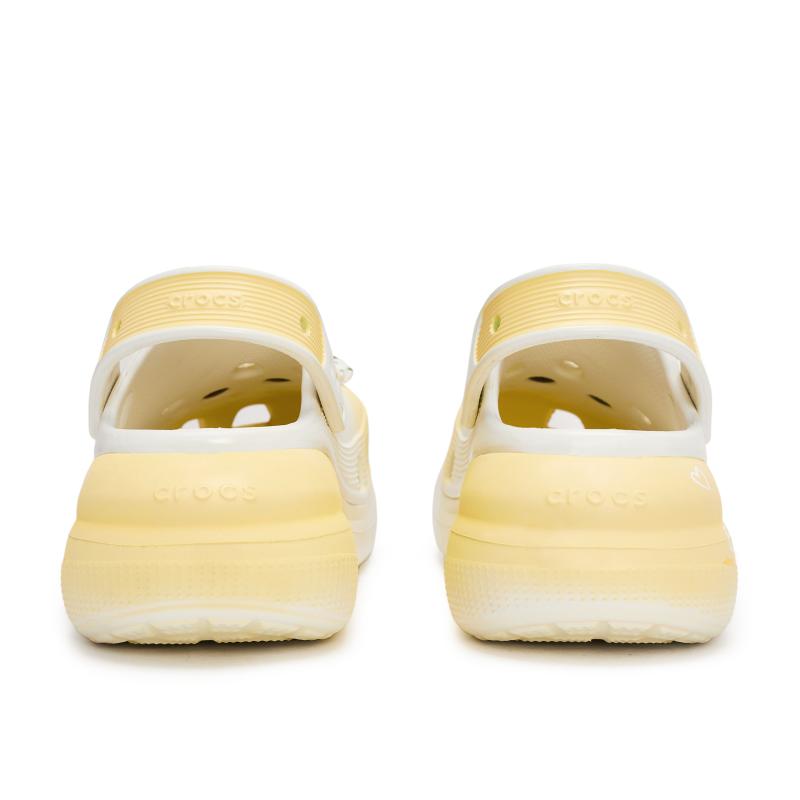 Crocs Crush Clog REGO Hot Dog Panda Baking Hand Painted Graffiti Detachable Accessories Hole Shoes Unisex White and Yellow