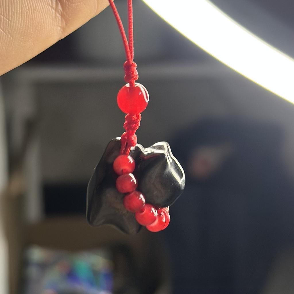 Where Winds Meet Silver Obsidian Cat Phone Charm Midnight Blades Game Player Pendant Anime Cosplay Backpack Charm for Game Fans