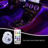 2/4pcs Remote Control Car LED Interior Ambient Light Colorful Adhesive Decoration for Auto Roof Foot Atmosphere Lamp
