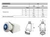 IP67 Waterproof 32A Single-Phase 220V Industrial Plug Coupling Socket - JH2232
