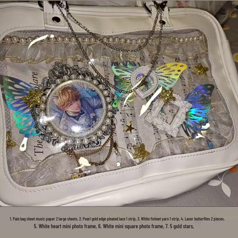 Decoration Filler Material Pack: DIY Handmade Accessories Set with Tanmei Zha Background Paper and Bag