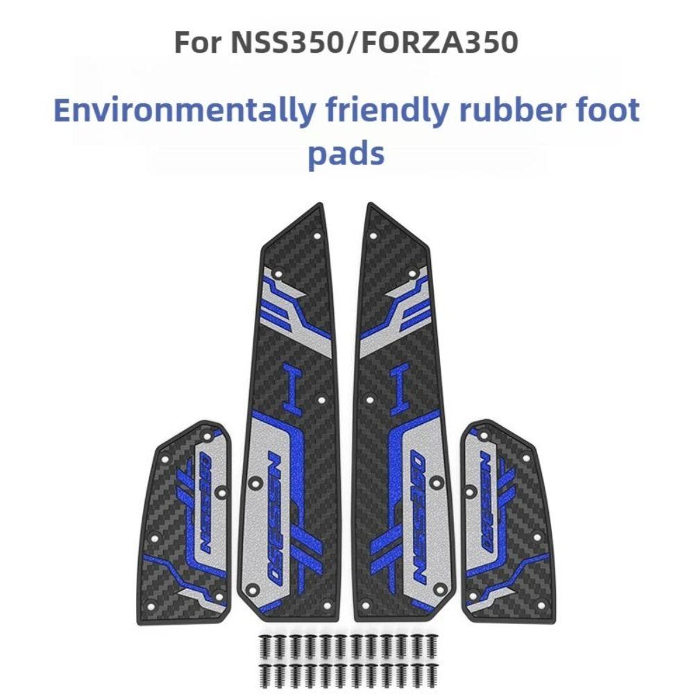 Non-slip Motorcycle Foot Pads Wear-resistant Dirt-resistant Rubber Foot Pedal Riding Protection for Honda FORZA350 NSS350
