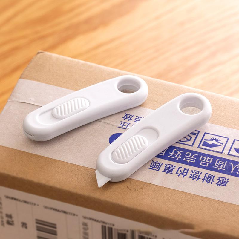 Mini Keramik Boxschneider Kunstmesser Express Cuttermesser Kartonöffner Sichere Klingen Tragbares Kleines Utility-Messer Mit Schlüsselanhängerloch,