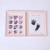 Baby Hand & Footprint Ink Pad Frame: 100-Day Full Moon Souvenir for Capturing Baby's Handprints & Footprints.
