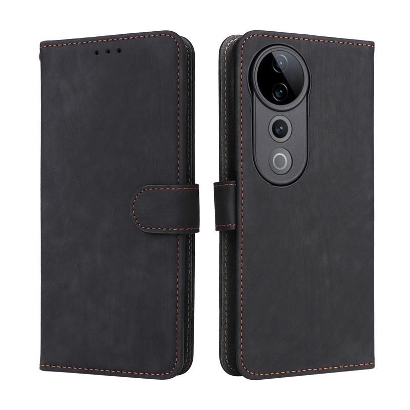 Vivo S19/S19 Pro Leather Flip Phone Case with Card Holder & Anti-theft Protection