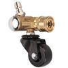 Undercarriage Cleaner Swivel Wheel with 1/4in Quick Connector Brass Pressure Washer Adapter Joint