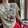 Summer Pure Cotton Casual Loose T Shirt Women's Streetwear Harajuku Large Size Vintage Graphic Print Short Sleeve T-shirts for Women Y2k Tops