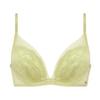 AMOSTYLE Deep V Bra Panty Set Classic M009 Size F65M & 2, Lace, (Green Tea),