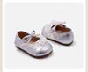 Spring Soft Leather Toddler Shoes with Lace & Butterfly Knot - Princess Style for Baby Girls
