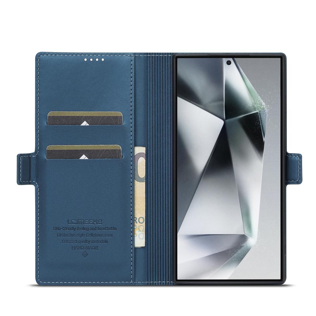 LuxuryLeather Business Phone Case for Samsung Galaxy S26 Ultra S25Ultra S24ultra Flip Cover Card Cases Carcasa