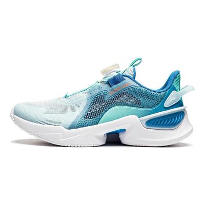 Li Ning Kids Qiang Yue V2 Comfortable Fashion Non-Slip Shock Absorbing Casual Shoes Kids Casual Shoes Blue White YKCU046-9