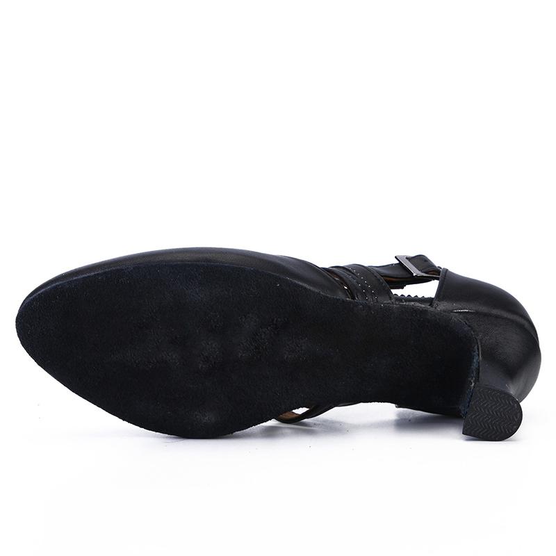 Leder-Latein-Tanzschuhe für Damen, Tanzpartys, Walzer, moderne Tanzschuhe für den Innenbereich, Absätze 6 cm