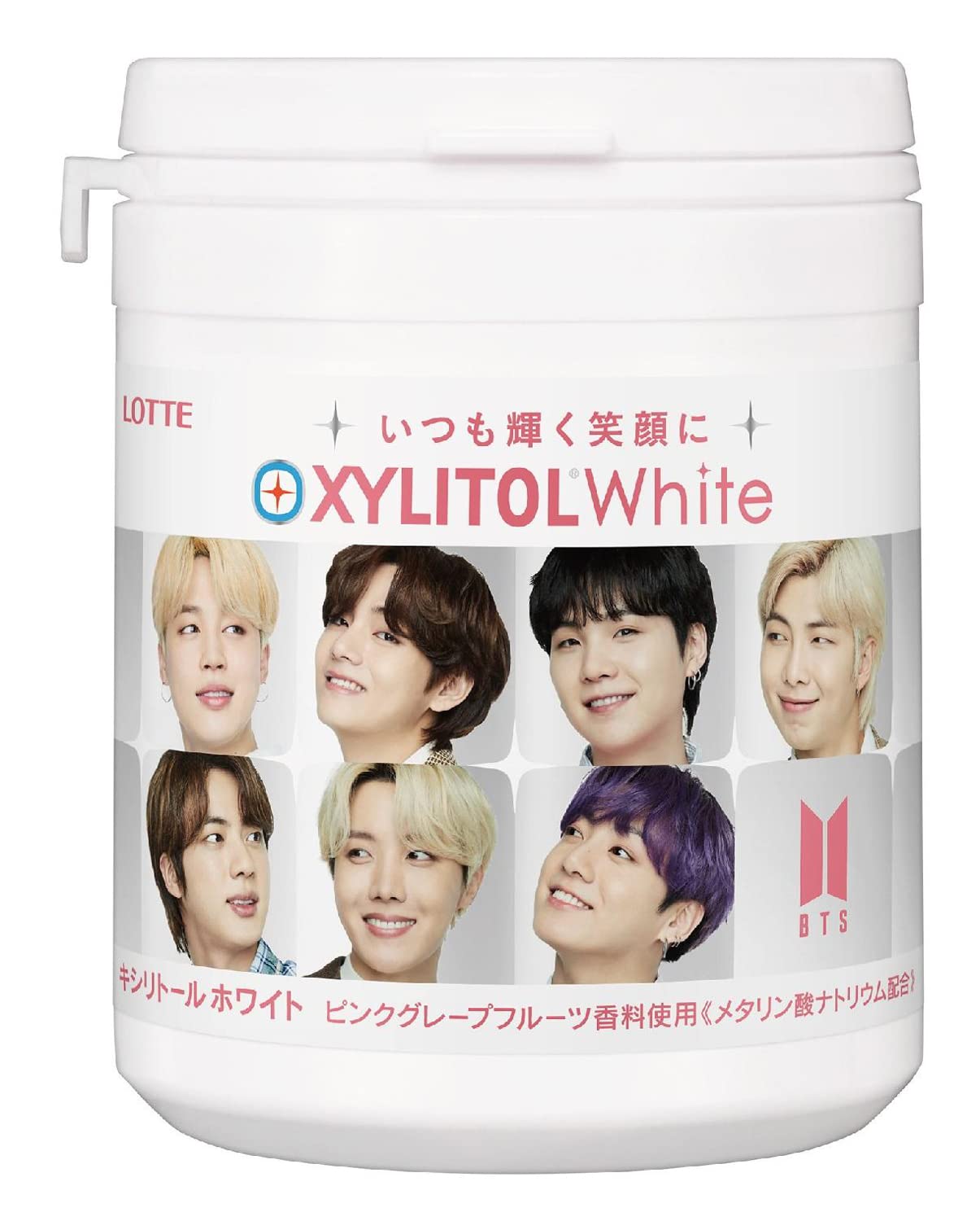 

Lotte Xylitol White Family 143g x 6 packs (Pink Grapefruit) Bottle,