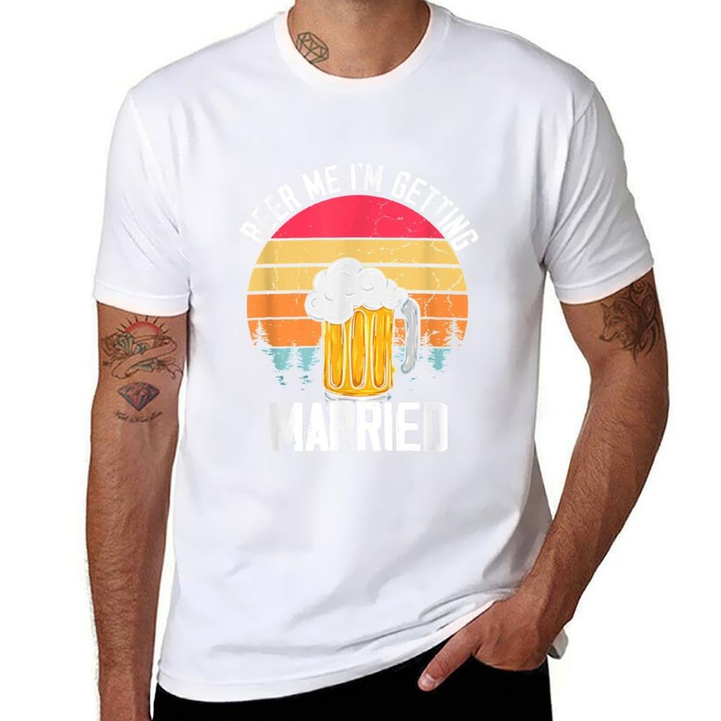 Unisexs Beer Me Im Getting Married Unisex Funny Groom Bachelor Party TShirt Summer Fashion Casual Tee Shirt