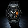 Neue Sport 3D Auto Radfelge Nabe Uhr Modisches Drehendes Zifferblatt Silikonband Wasserdichte Quarzuhren Reloj Hombre