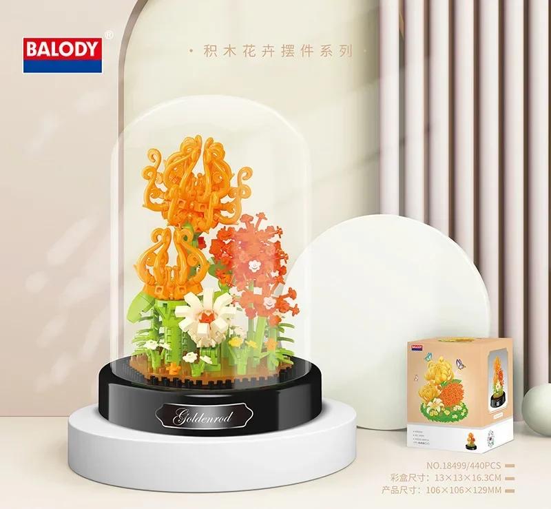 Mini Blocks Simulation Flowers Building Bricks Eternal Plant Preserved Fresh Rose Artificial Sakura Adult Toy Gift Girl Present