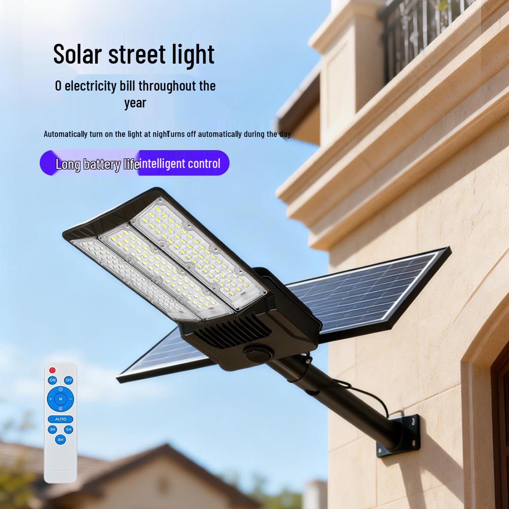 High-Brightness Solar Street Light with Motion Sensor, Outdoor Waterproof IP65 for Courtyards and Villas