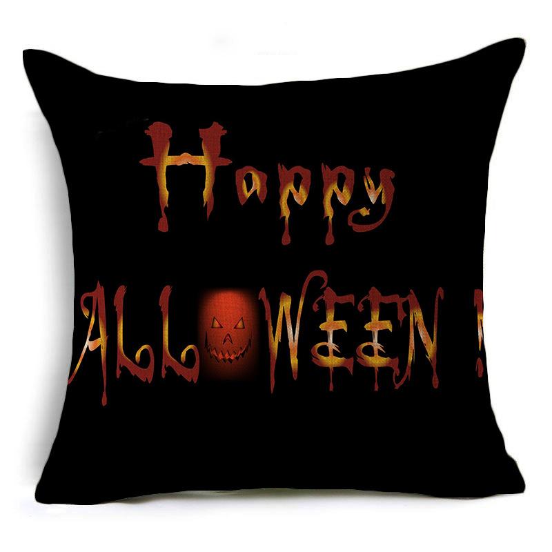 New Halloween Pumpkin Festival Festive Linen Pillow Case Home Sofa Cushion Car Pillow Case Gift