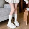 Autumn And Winter Stockings Children Thickened Terry Bottom Warm Medium Tube Stacking Socks Calf Socks Women