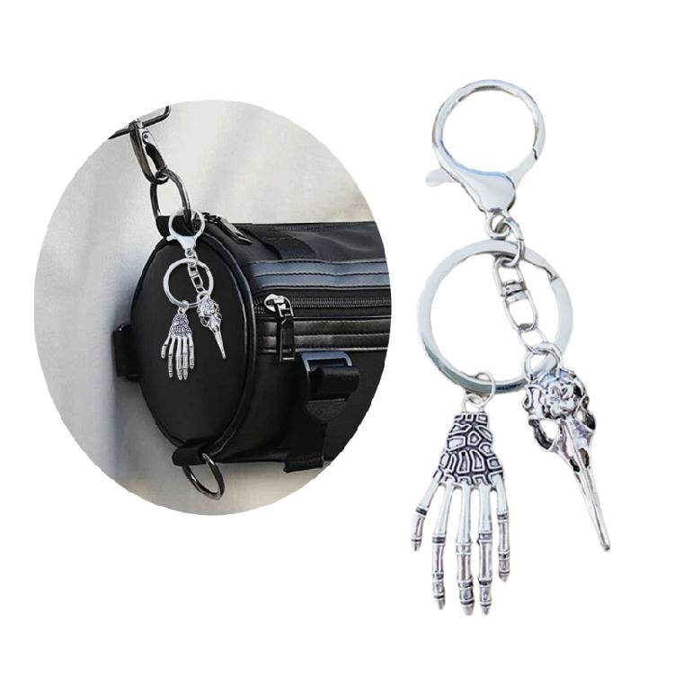 Stylish Bird Head Keychain Skull Claw Key Chain Creative Souvenir for Women Men Easily Attaching to Keys Backpacks