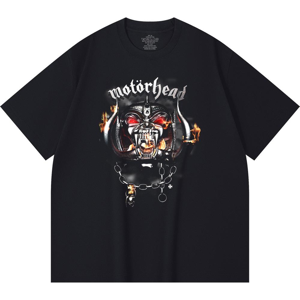T-shirt Heavy Metal 230 g/m² 100% Bawełna Z Nadrukiem Zespołu Rockowego Popularnej Muzyki Unisex Ciężki Bawełniany T-shirt