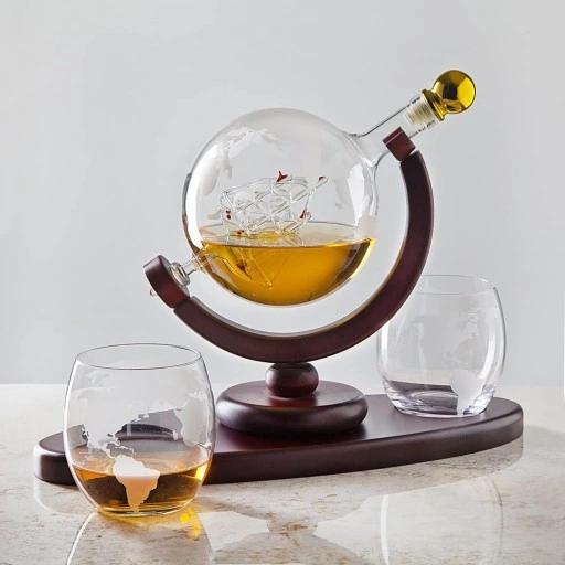 Zestaw Do Whisky Karafka Globus Szklanki Dozownik Prezent Na Urodziny Imien