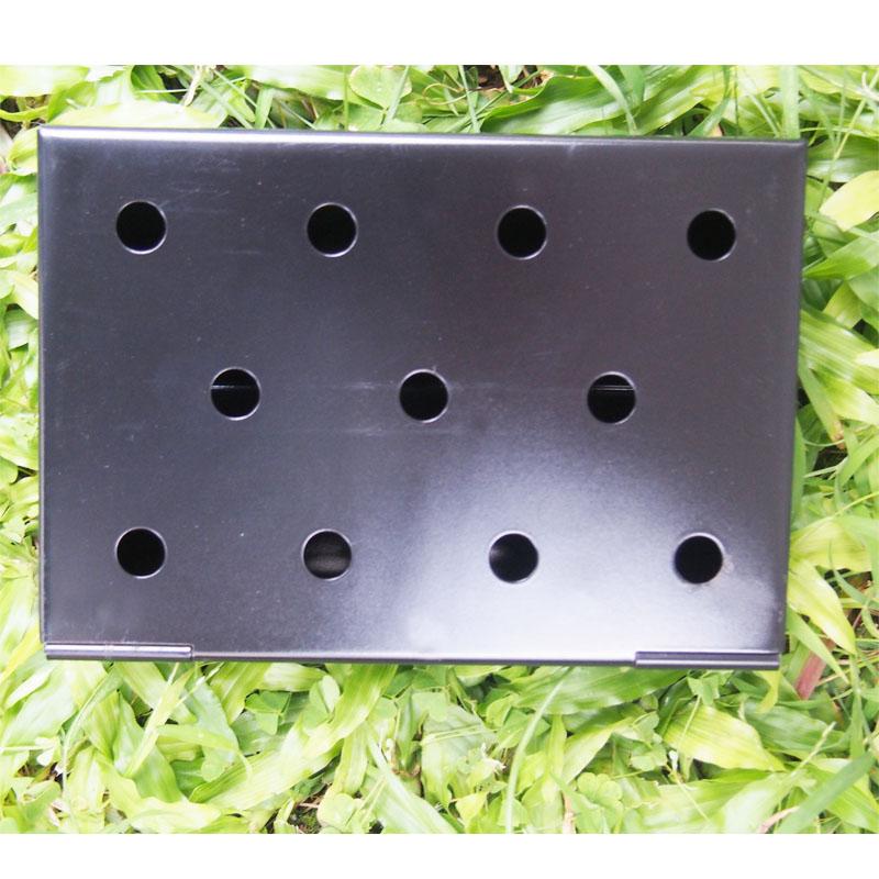 

6-дюймовый антипригарный V-образный гриль для копчения, газовый гриль, коптильня для щепы, короткая коптильня для барбекю, ящик для ароматизаторов, гриль-инструмент для барбекю