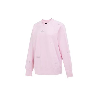 Bluv Q1 Sweatshirt Mit Buchstabenlogo-Stickerei Damen Oberteile Rosa IC0812