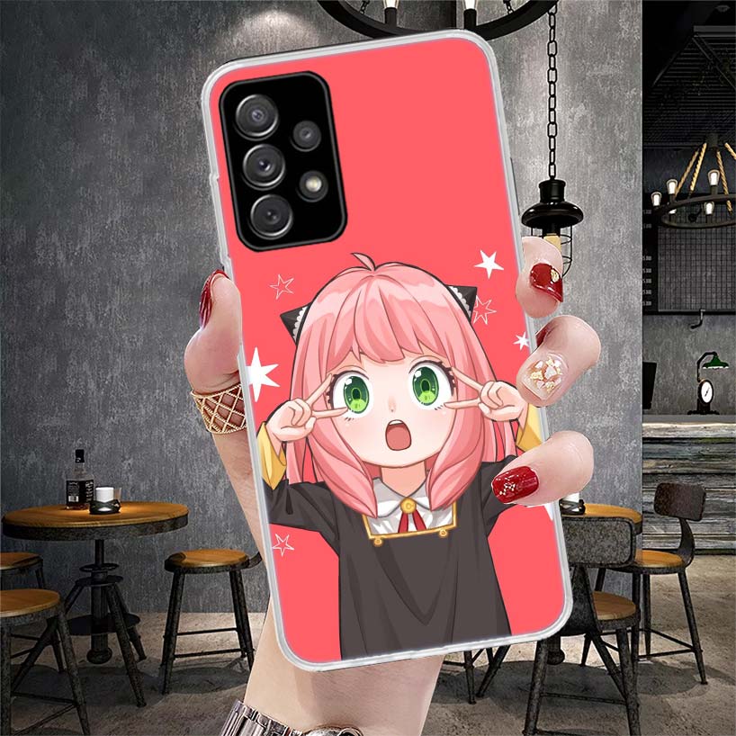 

SPY FAMILY Anya Cute Phone Case For Samsung Galaxy A71 A51 A41 A31 A21S A11 A70 A50 A40 A30 A20E A10S A20S A6 A7 A8 A9 + Soft Co Samsung A40