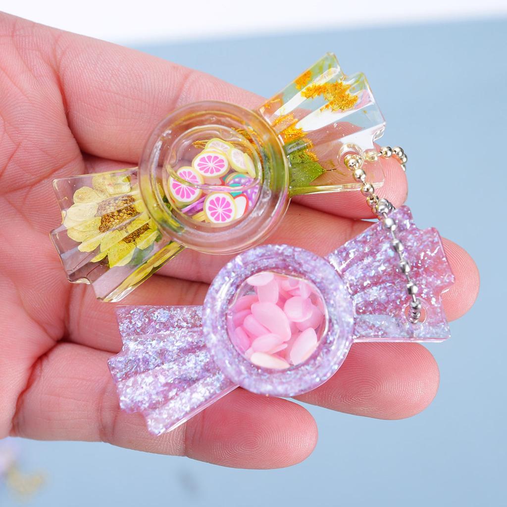 Cartoon Quicksand Silicone Molds Quicksand Casting Epoxy Mold Candy Silicone Mold Resin Jewelry Mold for Keychain Charm