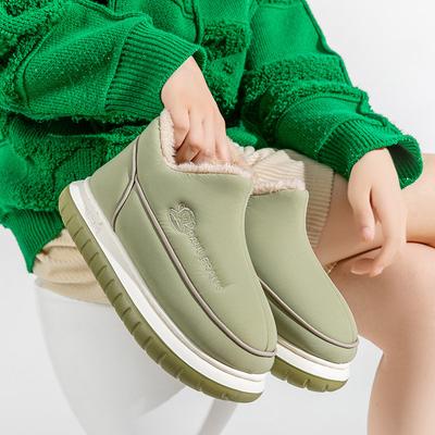 Pantofole da casa unisex impermeabili imbottite in piumino da donna invernali in peluche, ciabatte pelose in cotone, stivaletti con plateau antiscivolo, stivali da neve, botas mujer