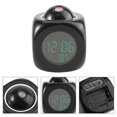 LED Projection Clock, Voice Talking, Temperature Display, Alarm with 10 Minute Snooze, Digital Clock, Voice Alarm, LED Alarm