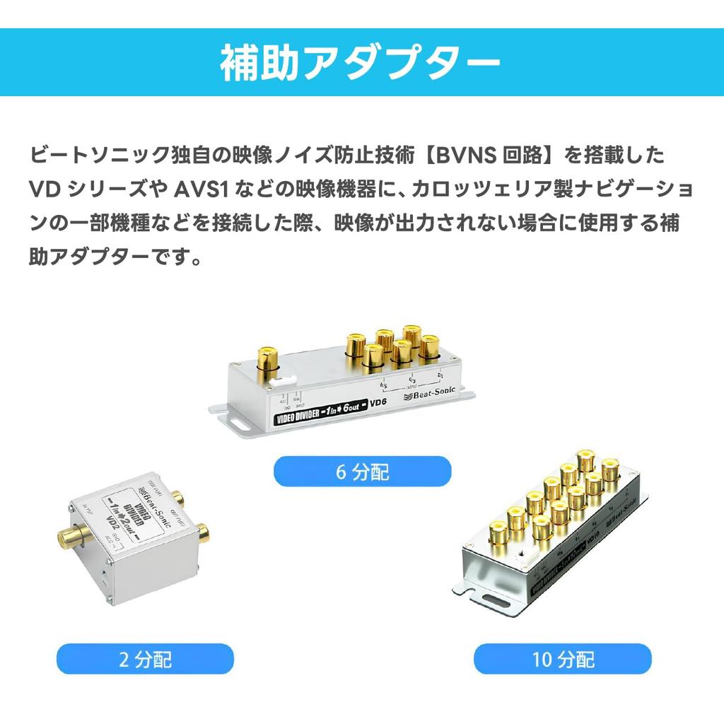 BVNS circuit option cable VDC1 Used when video is not output on some models of Carrozzeria navigation systems Beat-Sonic