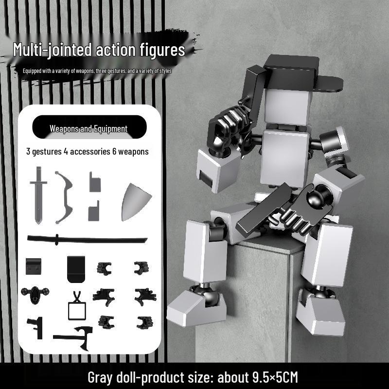 Lucky 13 Articulated 3D Printed Mini Action Figure with Personalized Joints