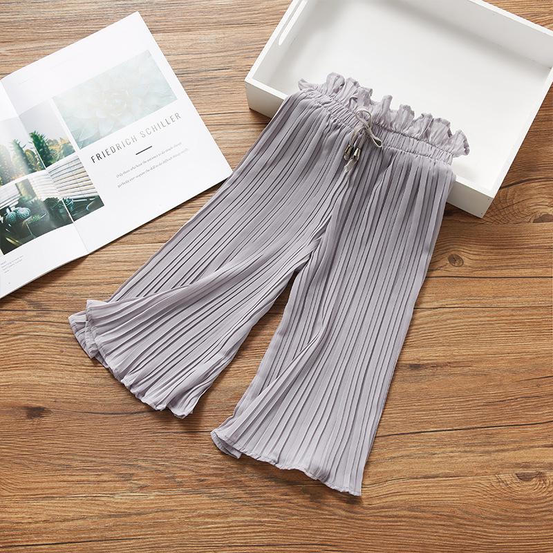 Girls' Wide-Leg Mosquito-Proof Summer Pants - Casual 9-Point Pants for Little to Big Girls
