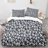 Soccer Duvet Cover Set Football Sport Galaxy Background Polyester Comforter Cover King Queen Twin Full Size For Kids Boys Girl