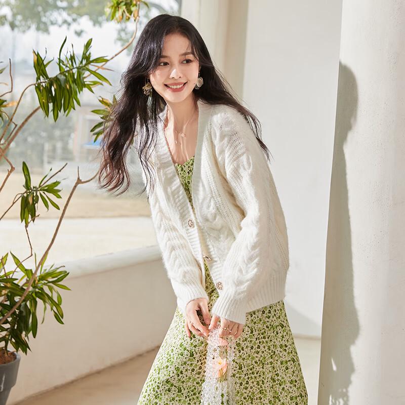 VICTORIA&VERA Women's Cable Knit Cardigan